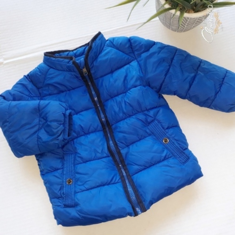 Zara Coat Jacket Puffer Blue Size 2/3 years